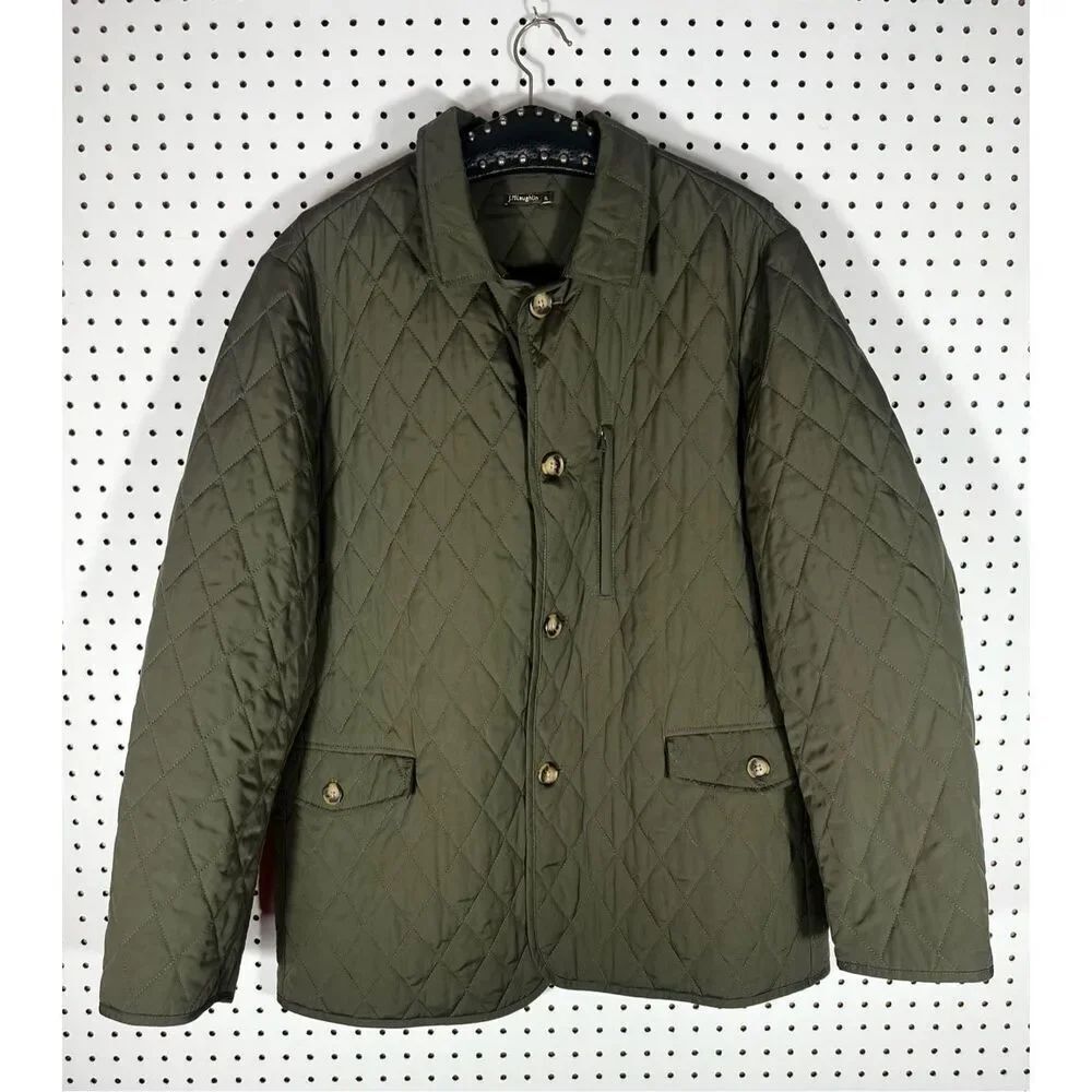 J.McLaughlin quilted button down bomber jacket size XL